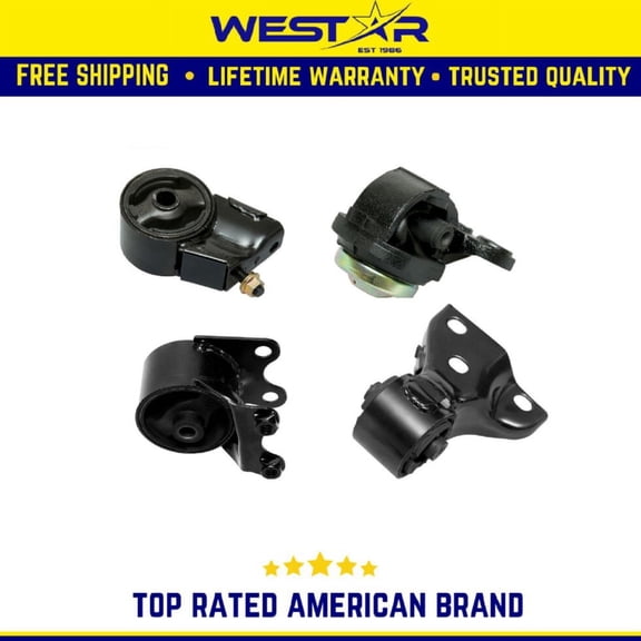 Motor & Trans Mount Set Compatible for 90-92 MAZDA 626/ 90-92 MX-6 2.2L Turbo Compatible for Auto 4PCS Replaces 8083 8086 8090 8087