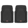 thumbnail image 1 of Motor Trend FlexTough Deep Dish Front Rubber Car Mats, 2-Piece Universal Trim-to-Fit, Heavy Duty All-Weather Auto Liners, for Car Truck SUV Van, Black, 1 of 7