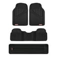 thumbnail image 1 of Motor Trend 3-Row Heavy Duty Rubber Floor Mats & Liners for Car SUV Van, Front 2nd & 3rd Row Durable Polymerized Latex Full Interior Protection, Extra-High Ridgeline Design, Black, 1 of 10