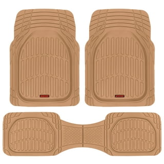 Elegant Grass PVC Car Floor Mat Beige And Brown Compatible With Tata Nano