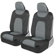 Motor Trend AquaShield Waterproof Front Car Seat Covers, Neoprene 2-Piece Padded Set, Universal Auto Interior Protectors, for Car Truck Van SUV, Gray