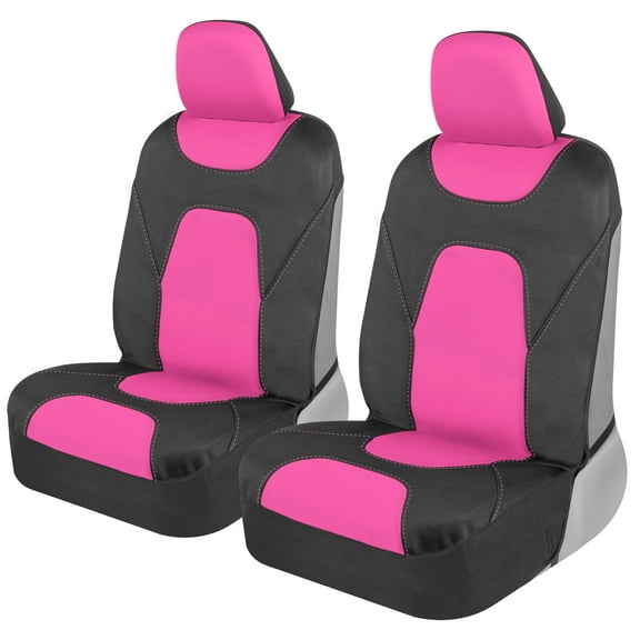 Motor Trend AquaShield Car Seat Covers for Front Seats, Pink Waterproof Seat Covers for Cars Trucks SUV