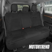 Motor Trend AquaShield Waterproof Car Back Seat Cover, Black Padded Neoprene Rear Bench Seat Cover for Cars, Ideal Back Seat Protector for Kids & Dogs, Interior