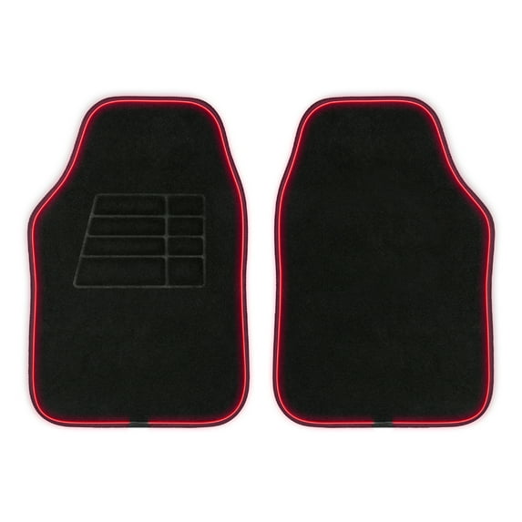 Motor Trend BrightLights LED Car Mats, Set of 2 - RGB Floor Mats for Cars, Carpet Car Floor Mats with LED Lights for Car Truck Van SUV, Universally Sized for Most Vehicles