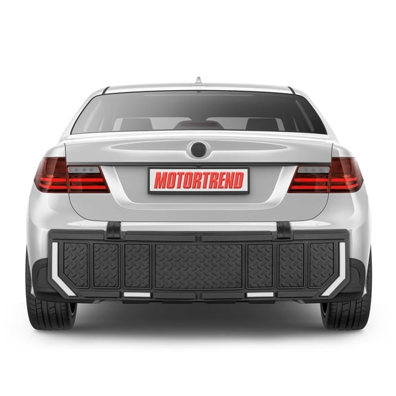 Motor Trend Bumper Guard for Cars - Heavy-Duty Rear Car Bumper Protector for Parked Vehicles, High Intensity Reflector for Nighttime Visibility, Easy to Install for Cars and Small SUV's