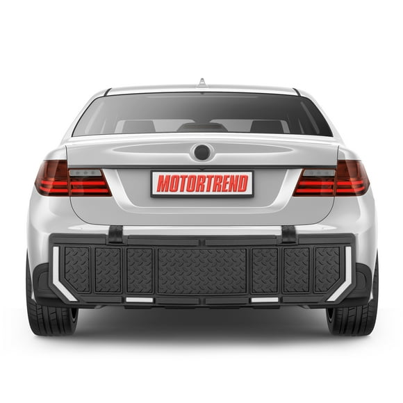 Motor Trend Bumper Guard for Cars - Heavy-Duty Rear Car Bumper Protector for Parked Vehicles, High Intensity Reflector for Nighttime Visibility, Easy to Install for Cars and Small SUV's