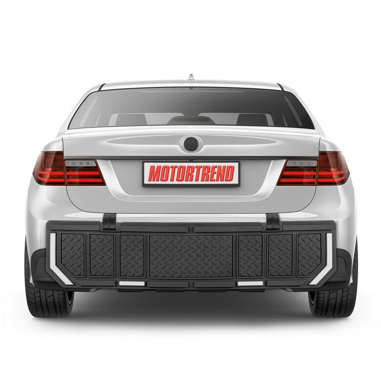 Motor Trend Bumper Guard for Cars Heavy Duty Rear Car Bumper Protector for Parked Vehicles High Intensity Reflector for Nighttime Visibility Easy