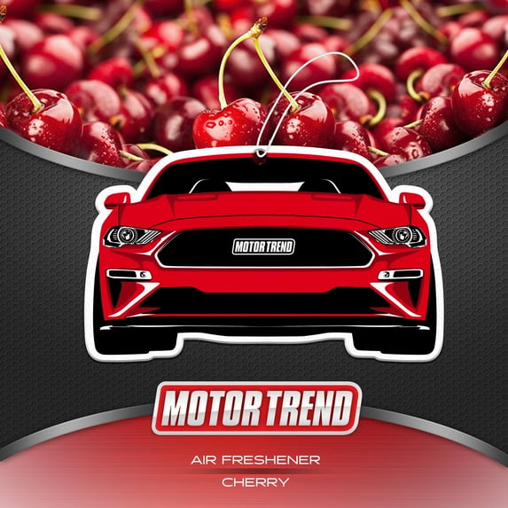 Motor Trend Car Air Freshener - Long Lasting Odor Eliminating Scent / Deodorizer for Cars, Trucks, Van, SUV, Home & Kitchen, 3 Pcs Per Pack (Cherry Flavor - 8 Pack) 24 Air Fresheners Total