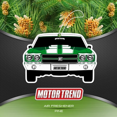 Motor Trend Car Air Freshener - Long Lasting Odor Eliminating Scent / Deodorizer for Cars, Trucks, Van, SUV, Home & Kitchen, 3 Pcs Per Pack (Pine Flavor - 2 Pack) 6 Air Fresheners Total