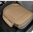 Motor Trend Car Seat Cushion Diamond Stitched Faux Leather Seat Cushion