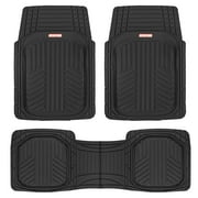 Motor Trend Deep Dish Rubber Floor Mats for Car SUV TRUCK Van, All-Climate All Weather Performance Plus Heavy Duty Liners Odorless