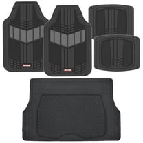 Motor Trend DualFlex Heavy Duty Rubber Car Floor Mats with Cargo Trunk Liner - All Weather Protection