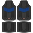 thumbnail image 1 of BDK Heavy Duty Blue Rubber Car Mats Full Set - Universal Trim-To-Fit All Weather Floor Mats - Floor Mats for Car Accessories - Front & Back Interior Floor Mats for Truck Accessories, 1 of 10