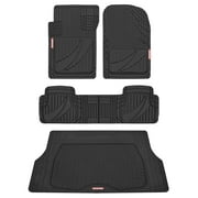 Motor Trend FlexTough Advanced Performance Car Floor Mats & Cargo Liner - 4pc HD Rubber Floor Mats & Trunk Mat for Car SUV Van Auto