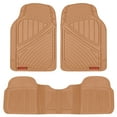 thumbnail image 1 of Motor Trend FlexTough Baseline Car Rubber Floor Mats Odorless Heavy Duty Fit for Sedan SUV Van Truck (Beige), 1 of 8