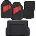 thumbnail image 1 of Motor Trend FlexTough Car Floor Mats, 2-Tone Colors Heavy Duty Rubber with Cargo Trunk Mat, 1 of 8