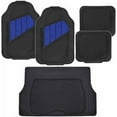 thumbnail image 1 of Motor Trend FlexTough Car Floor Mats, 2-Tone Colors Heavy Duty Rubber with Cargo Trunk Mat, 1 of 8