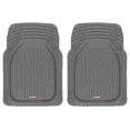 thumbnail image 1 of Motor Trend FlexTough Deep Dish Front Rubber Car Mats, 2-Piece Universal Trim-to-Fit, Heavy Duty All-Weather Auto Liners, for Car Truck SUV Van, Gray, 1 of 6