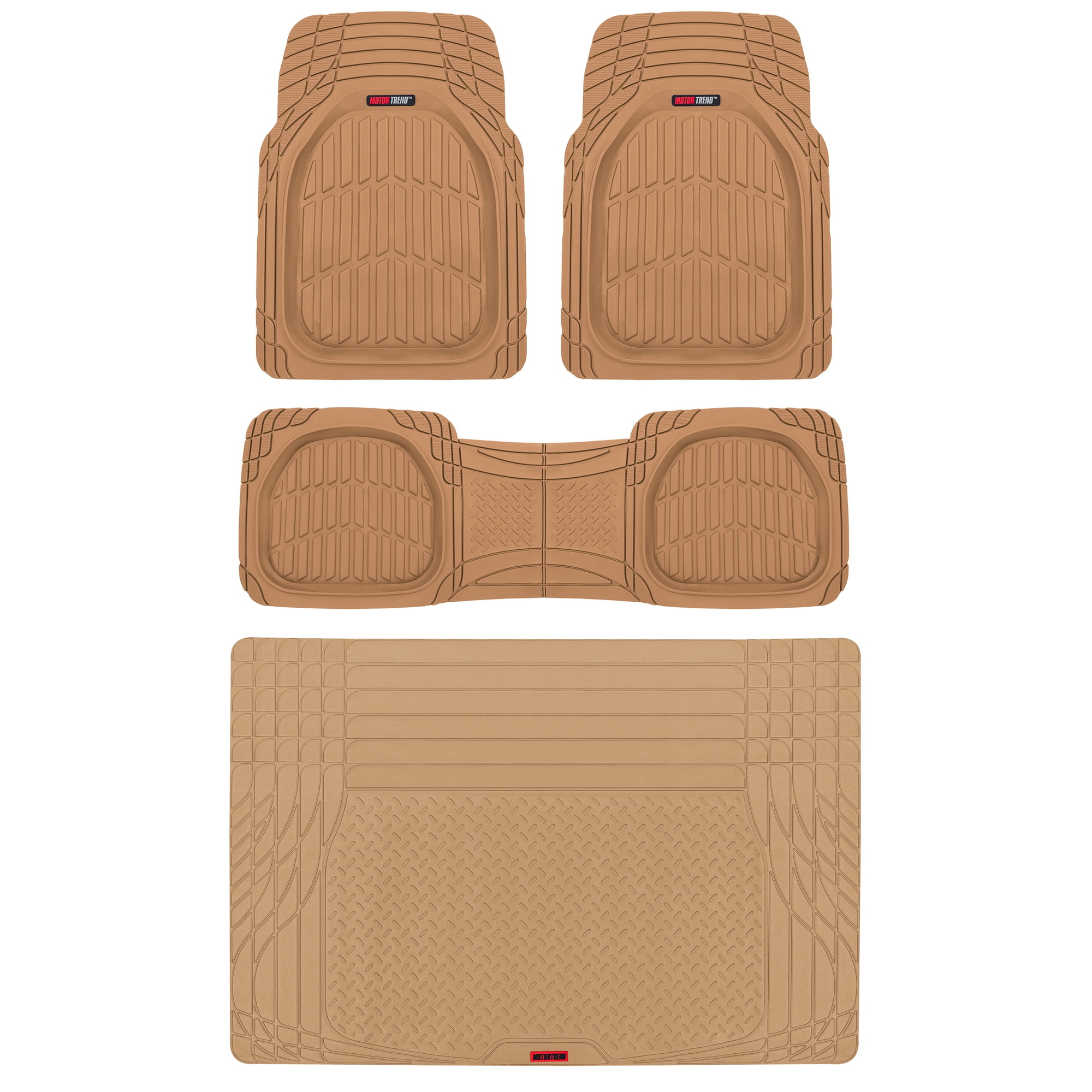 Motor Trend FlexTough Contour Heavy Duty Rubber Car Floor Mats with