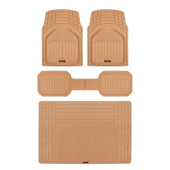 Motor Trend FlexTough Defender Car Floor Mats & TrunkShield Cargo Liner Set - Next Generation Deep Dish Heavy Duty Contour Liners for Car SUV Truck & Van-All Weather Protection