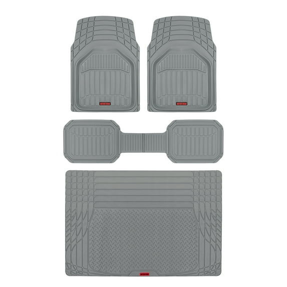 Motor Trend FlexTough Defender Car Floor Mats & TrunkShield Cargo Liner Set - Next Generation Deep Dish Heavy Duty Contour Liners for Car SUV Truck & Van-All Weather Protection