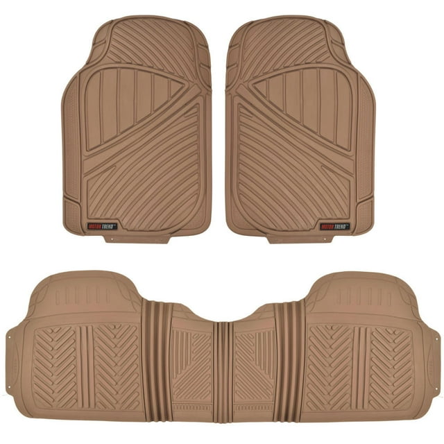 Motor Trend FlexTough Heavy Duty Rubber Car Floor Mats, 100 Odorless