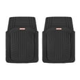thumbnail image 1 of Motor Trend FlexTough Plus 2 Piece Front Car Floor Mats, Black Deep Dish Contour Liners, Heavy Duty Rubber Floor Mats for Car SUV Truck & Van, All Weather Protection, Universal Fit, Trim to Fit, 1 of 8