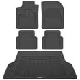 thumbnail image 1 of Motor Trend FlexTough Rubber Car Floor Mats with Cargo Trunk Liner, Trim to Fit Performance Plus Heavy Duty Liners for Auto SUV Truck Car Van, Thick, All Weather, 1 of 7