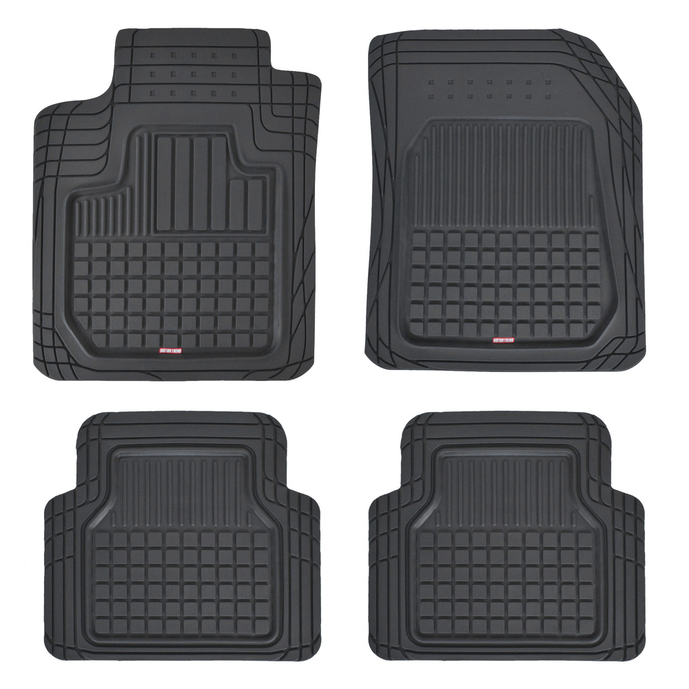 Motor Trend FlexTough Heavy Duty Rubber Car Floor Mats, 100 Odorless