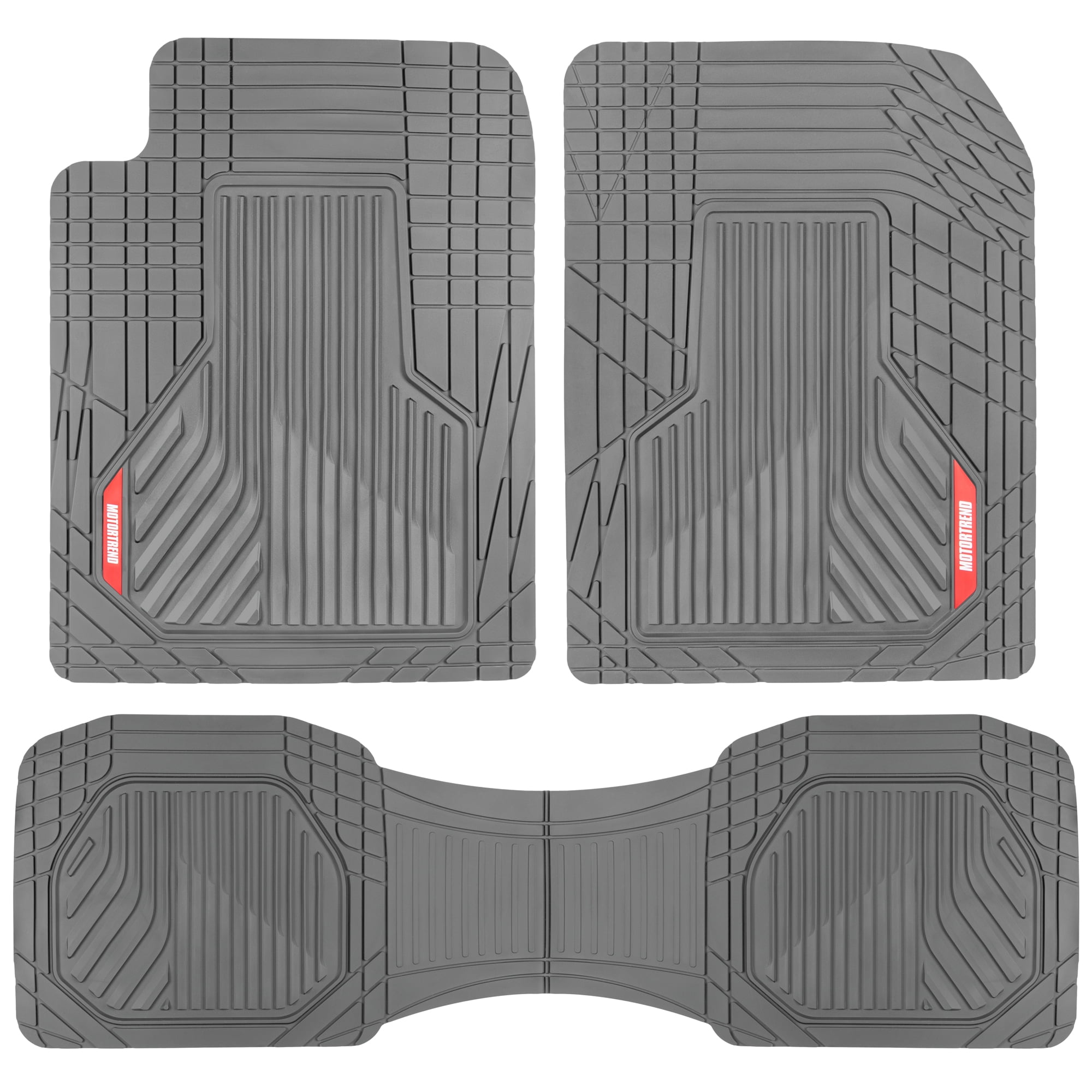 Gray Universal Heavy Duty Rubber Cargo Mat Set