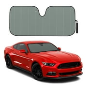 Motor Trend Accordion Windshield Sun Shade, 66 x 27 inch, Universal Fit, Gray
