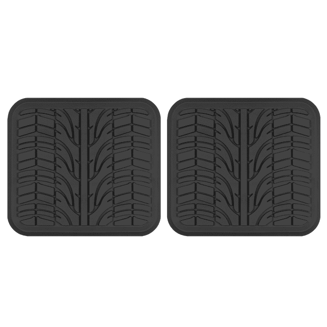 "Motor Trend Grand Prix Tire Tread Rubber Car Floor Mats for Autos SUV