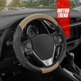 thumbnail image 1 of Motor Trend GripDrive Carbon Fiber Series - Steering Wheel Cover for Car & SUV - Synthetic Leather Comfort Grip Handles, 1 of 6