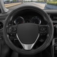 thumbnail image 1 of Motor Trend GripDrive Carbon Fiber Series - Steering Wheel Cover for Car and SUV - Synthetic Leather Comfort Grip Handles, 1 of 7
