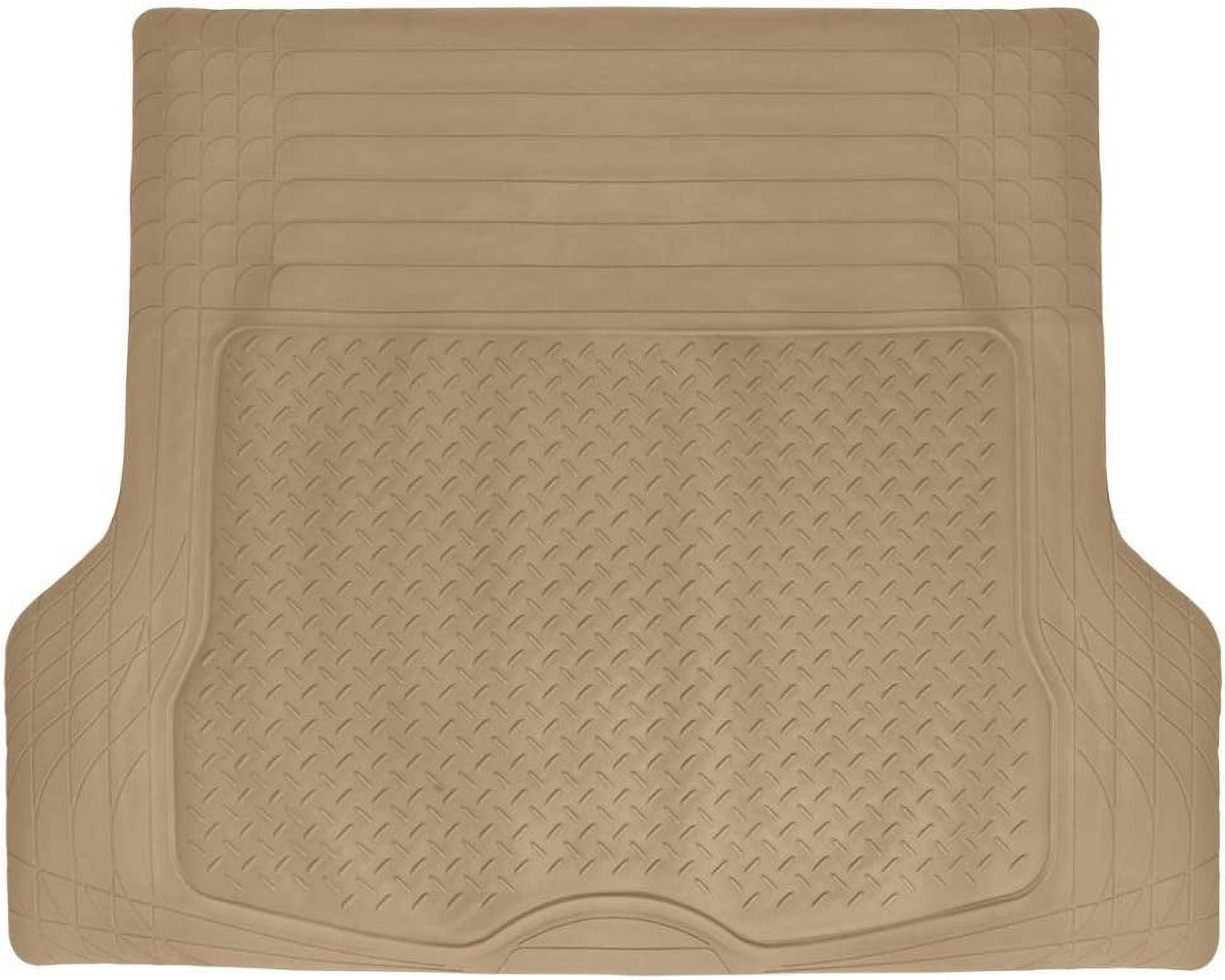 Motor Trend Heavy Duty Car Rubber Floor Mats with Cargo Trunk Mat