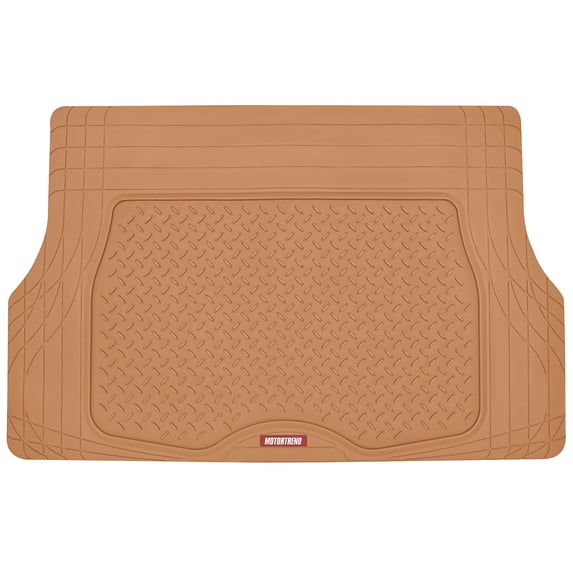 Motor Trend Heavy Duty Utility Car Cargo Trunk Mat, Trimmable All-Weather Liner, Universal Auto Cargo Protection, for Truck SUV Van, Beige