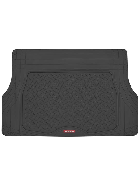 Heavy Duty Utility Car Cargo Trunk Mat, Trimmable All-Weather Liner, Universal Auto Cargo Protection, for Truck SUV Van, Black