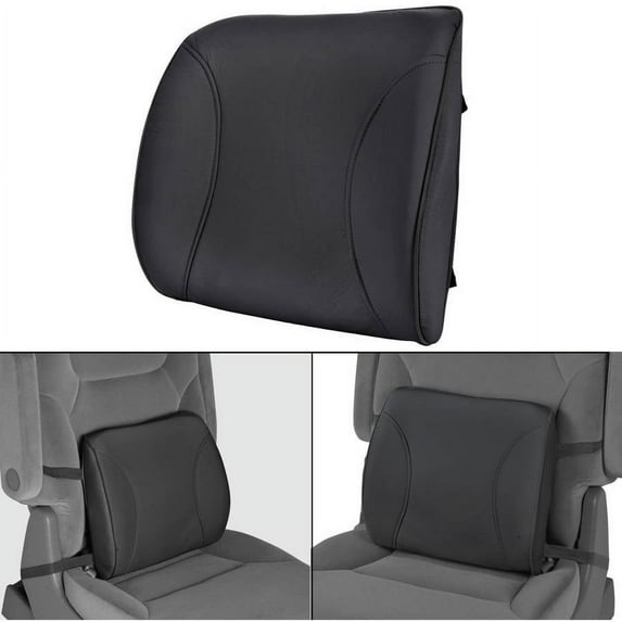 Motor Trend Lumbar Back Support, Portable Orthopedic Lumbar Back Support Memory Foam and PU Leather