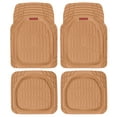 thumbnail image 1 of Motor Trend - MT-921-BG Flextough Tortoise - Heavy Duty Rubber Floor Mats for Car SUV Van & Truck - All Weather Protection - Deep Dish (Tan Beige), 1 of 8