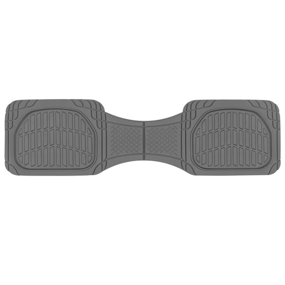 Motor Trend PRO920 Grey Premium FlexTough Deep Dish Rear Rubber Mats All-Protection Universal Design for Cars Sedan Truck SUV