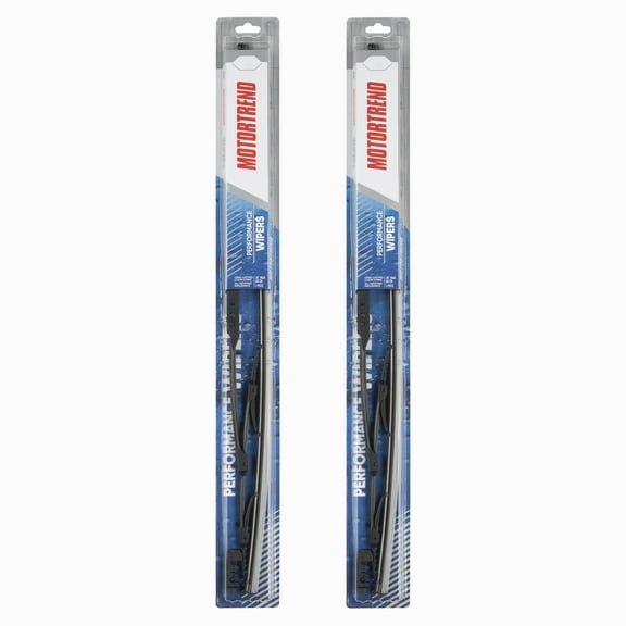 Motor Trend Precision Engineered Wiper Blade - High Performance Aerodynamic Blade Wipes Up Every Drop of Water - Silent, Durable, and Streak-Free (16 + 22 Inch) 2 Pack