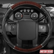 Motor Trend Premium 18" Inch Heavy-Duty Truck Wooden Steering Wheel Covers, Automotive Accessories