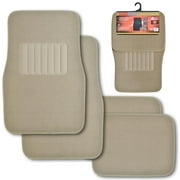Motor Trend Premium Carpet Car Floor Mats - 4 Pieces Thick Carpet Cushion Mat-Universal Fit