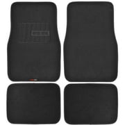 Motor Trend Premium Carpet Car Floor Mats - 4 Pieces Thick Carpet Cushion Mat-Universal Fit