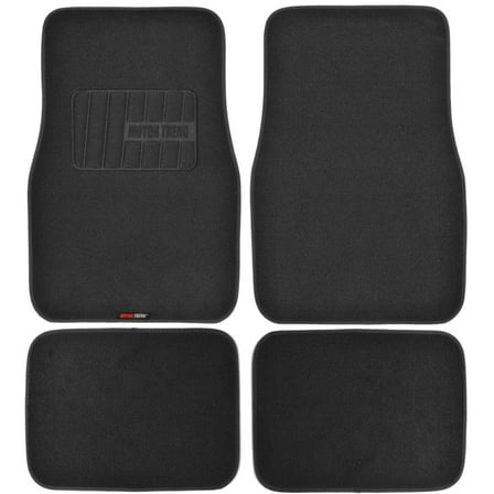 Motor Trend FatRug Premium Carpet Car Floor Mats - Thick Robust Auto Gear, Universal Fit for Your Car Truck or SUV, Black
