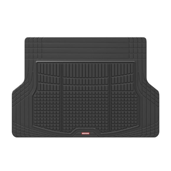 Motor Trend FlexTough Rear Cargo Mat - Heavy-Duty Trimmable Car Trunk Mat for Back of SUV, Universal Rear Cargo Liner for SUV, Flexible Trunk Liner, Automotive Floor Mats & Cargo Liners (Black)