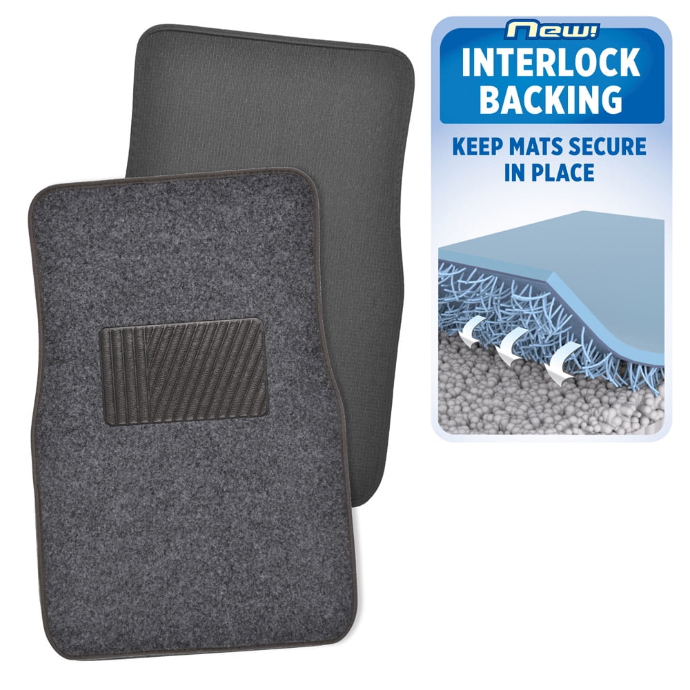 Motor Trend Premium Inter-Lock Backing Carpet Car Floor Mats - Front ...
