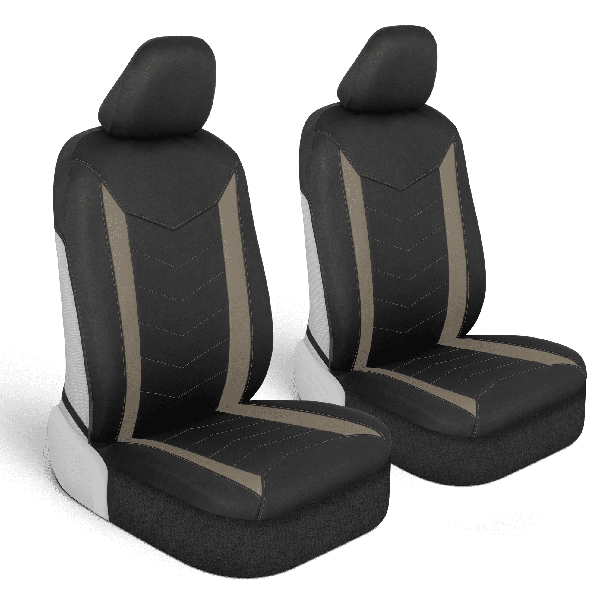 Motor Trend SpillGuard 2 Beige Seat Covers for Cars & Seat Covers for Trucks - Neoprene Lining Waterproof Car Seat Covers Front Seats Only - SUV Seat Covers Protector - Forros Para Asientos de Carro