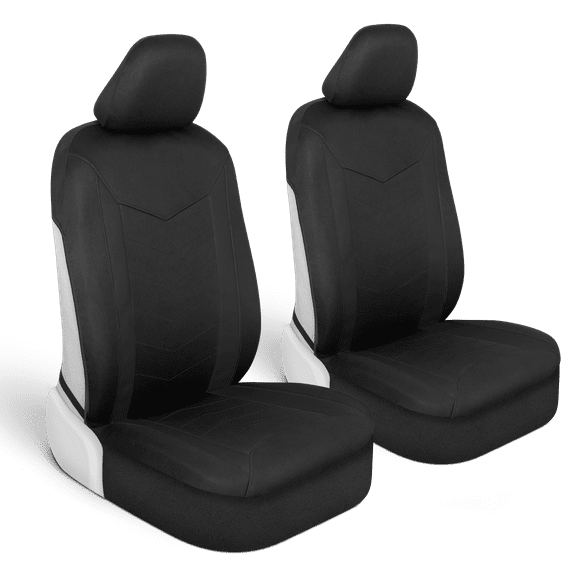 Motor Trend SpillGuard Seat Covers for Cars Trucks SUV ‚ Waterproof Car Seat Covers with Neoprene Lining, Automotive Seat Cover Set for Front Seats, Interior Car Accessories(Black)