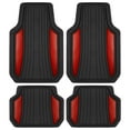 thumbnail image 1 of Motor Trend Two Tone Shield Black and Red Car Floor Mats - Durable Rubber Mats for Enhanced Interior Protection, 1 of 7